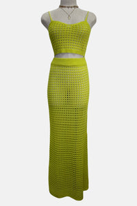 4053 | Crochet Maxi Skirt Top Set $22.45